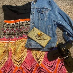 Anthropologie Pinkerton strapless maxi dress